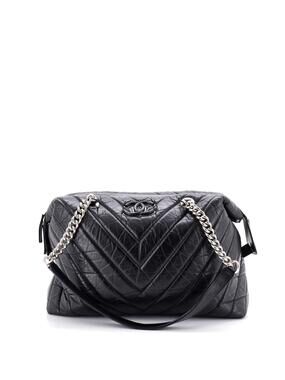 Chanel Cc Bowling Bag Chevron Aged #343050C27B